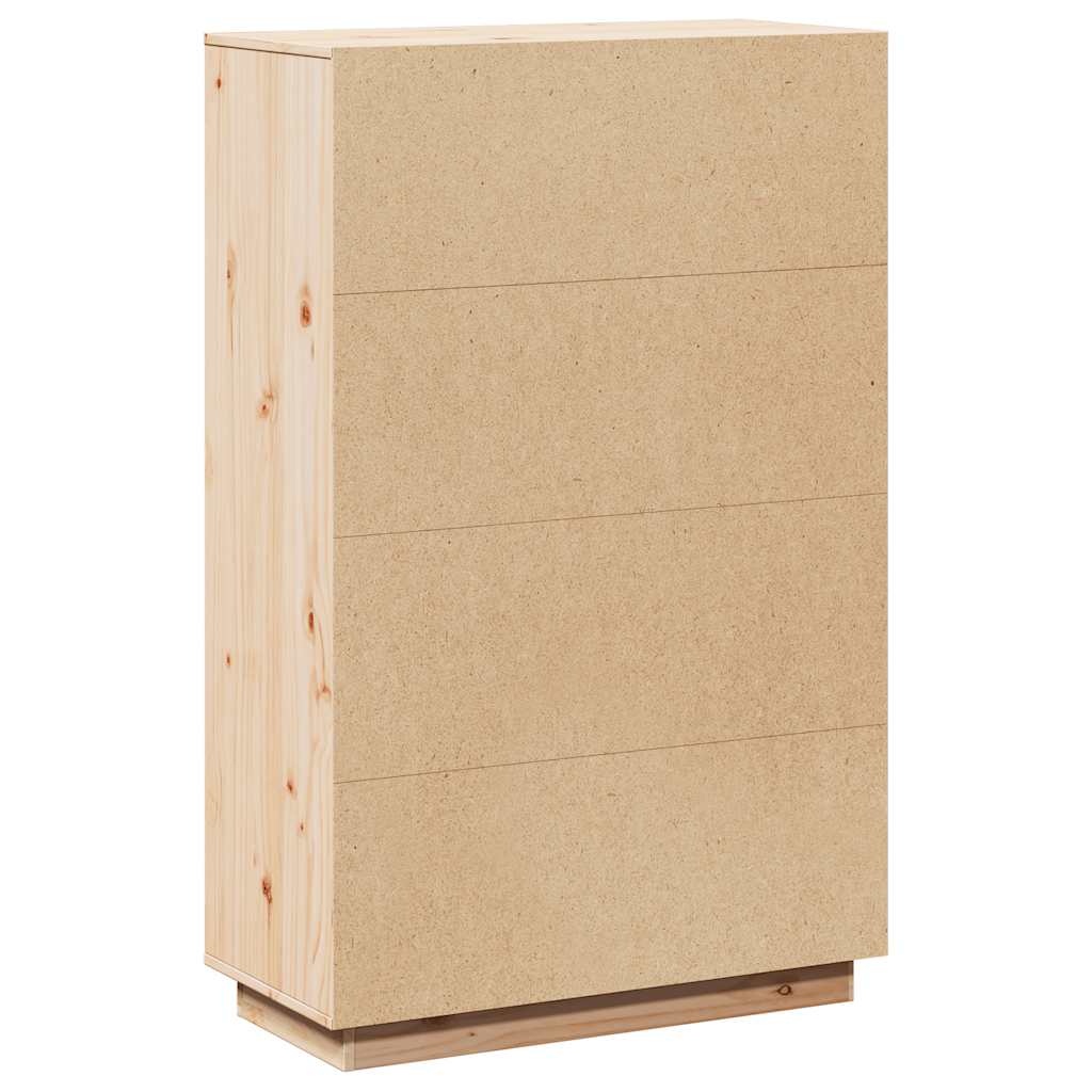 højskab 74x35x117 cm massivt fyrretræ