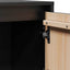højskab 74x35x117 cm massivt fyrretræ sort