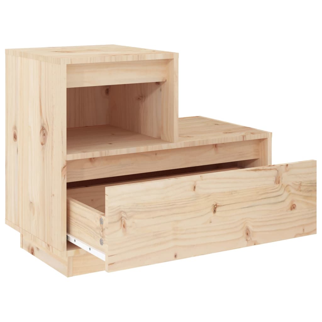 sengebord 60x34x51 cm massivt fyrretræ