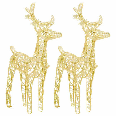 julerensdyr 2 stk. 80 LED'er akryl varmt hvidt lys
