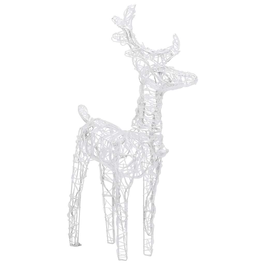 julerensdyr 2 stk. 80 LED'er akryl varmt hvidt lys