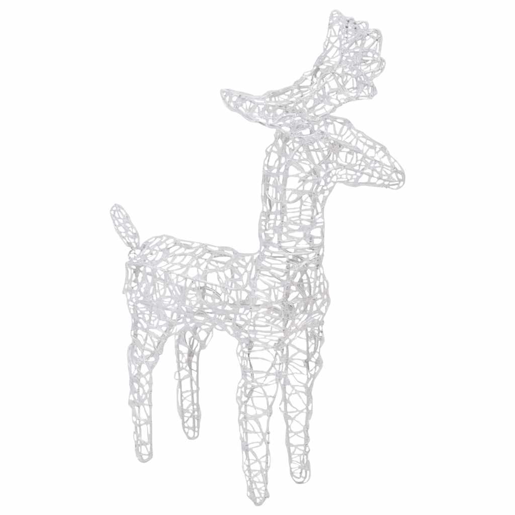 julerensdyr 2 stk. 80 LED'er akryl flerfarvet lys