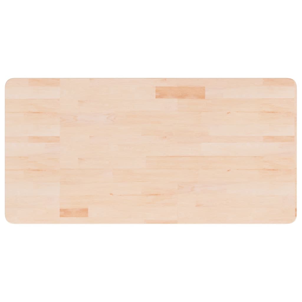 bordplade til badeværelse 100x50x1,5 cm massivt træ ubehandlet
