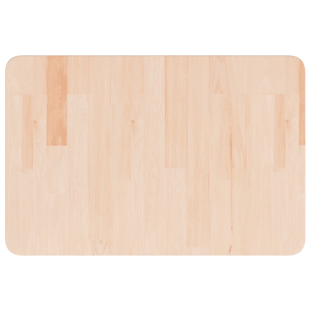 bordplade til badeværelse 60x40x1,5 cm massivt træ ubehandlet