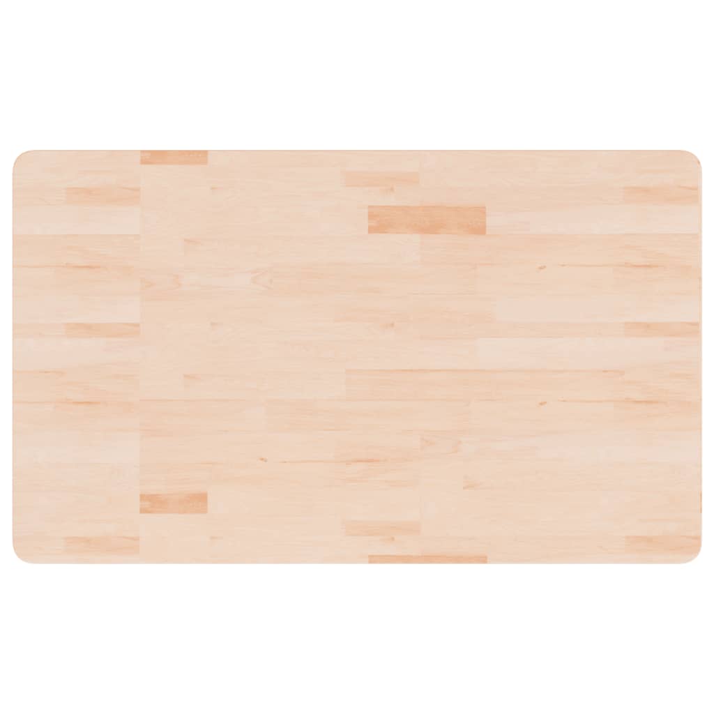 bordplade til badeværelse 100x60x1,5 cm massivt træ ubehandlet