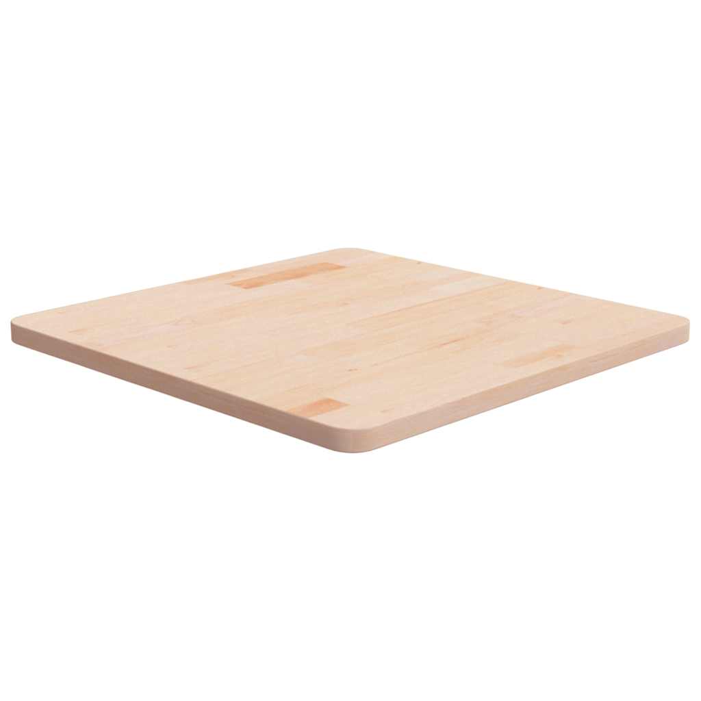 firkantet bordplade 60x60x2,5 cm ubehandlet massivt egetræ
