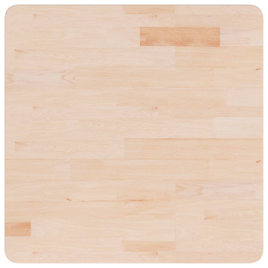 firkantet bordplade 60x60x2,5 cm ubehandlet massivt egetræ