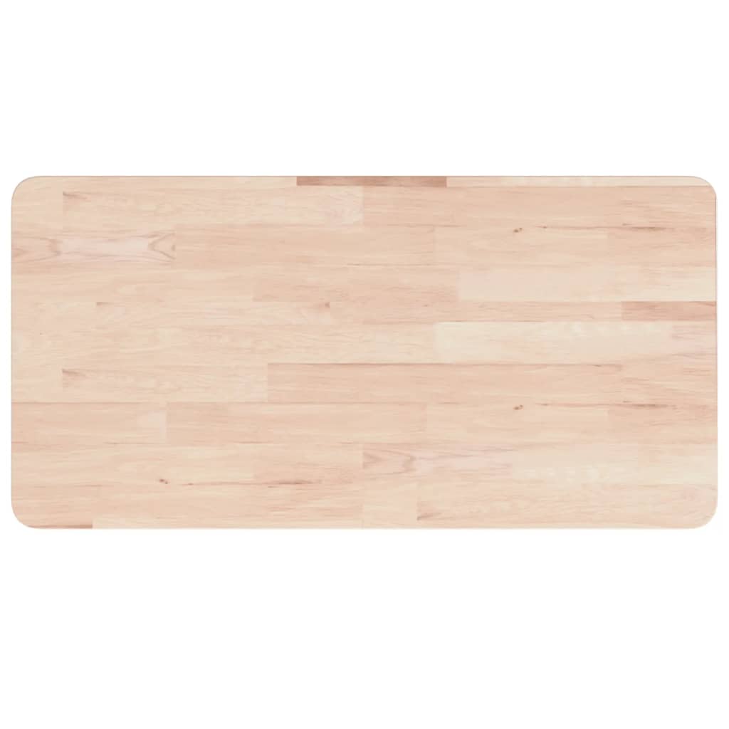 bordplade til badeværelse 80x40x2,5 cm massivt træ ubehandlet