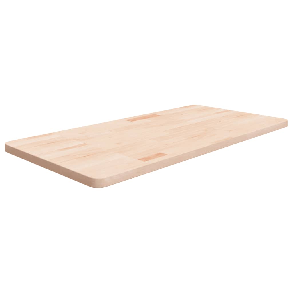 bordplade til badeværelse 100x50x2,5 cm massivt træ ubehandlet