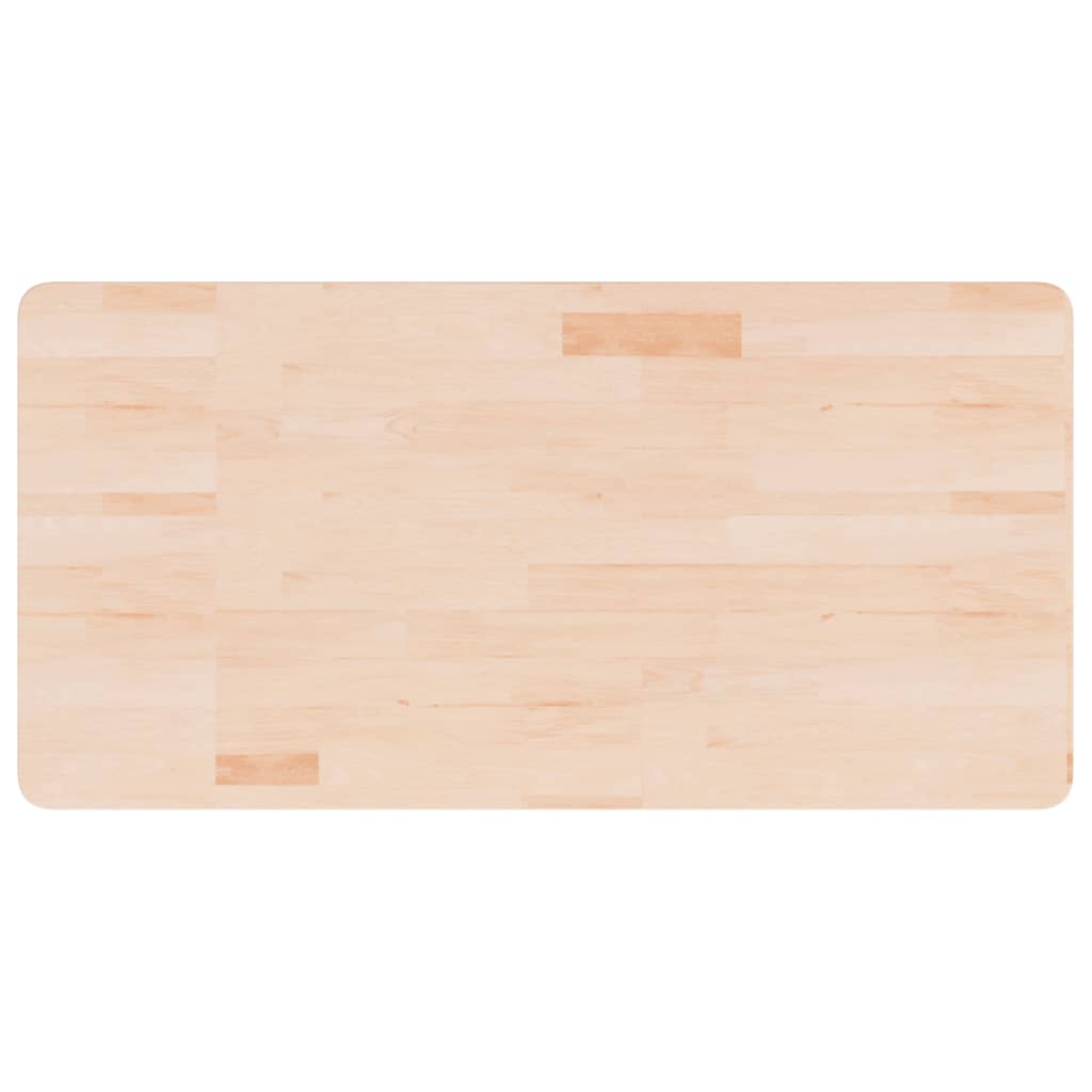 bordplade til badeværelse 100x50x2,5 cm massivt træ ubehandlet