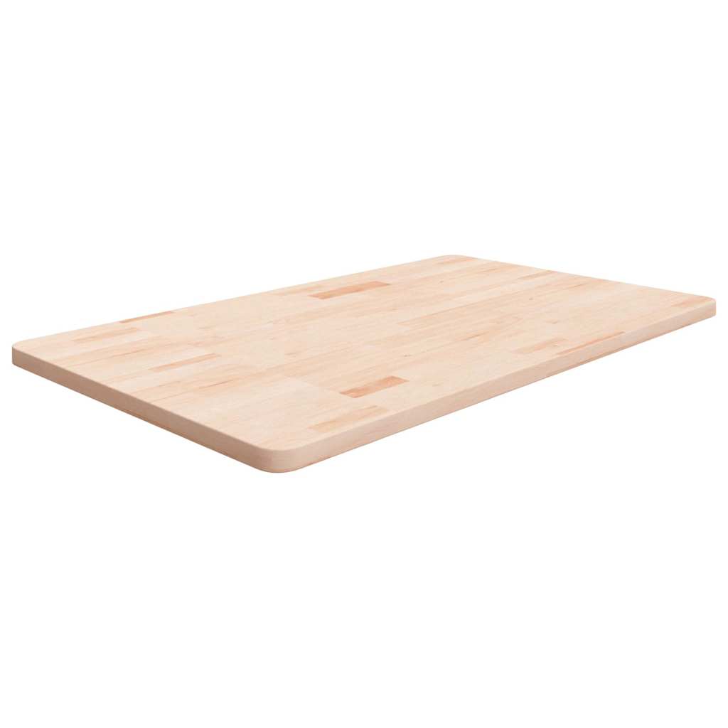 bordplade til badeværelse 100x60x2,5 cm massivt træ ubehandlet