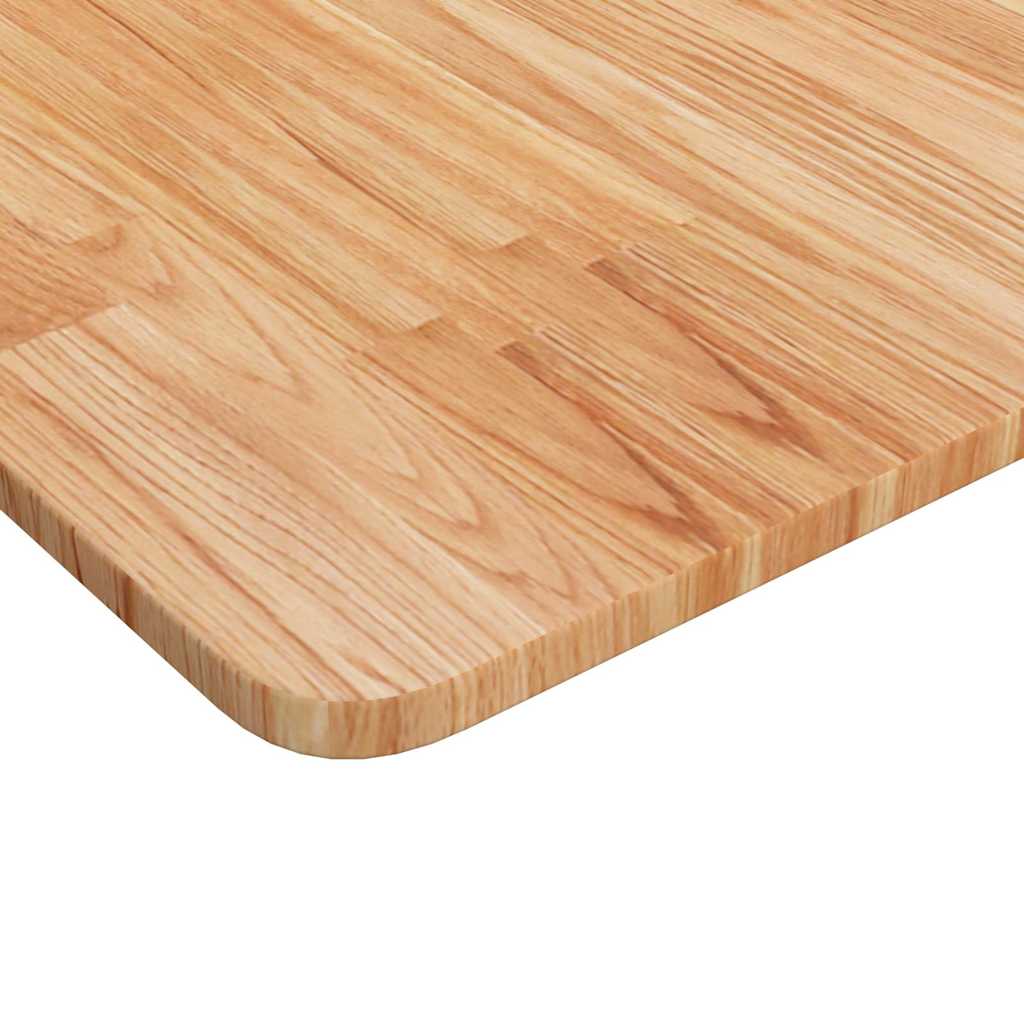 firkantet bordplade 70x70x1,5 cm behandlet massivt eg lysebrun