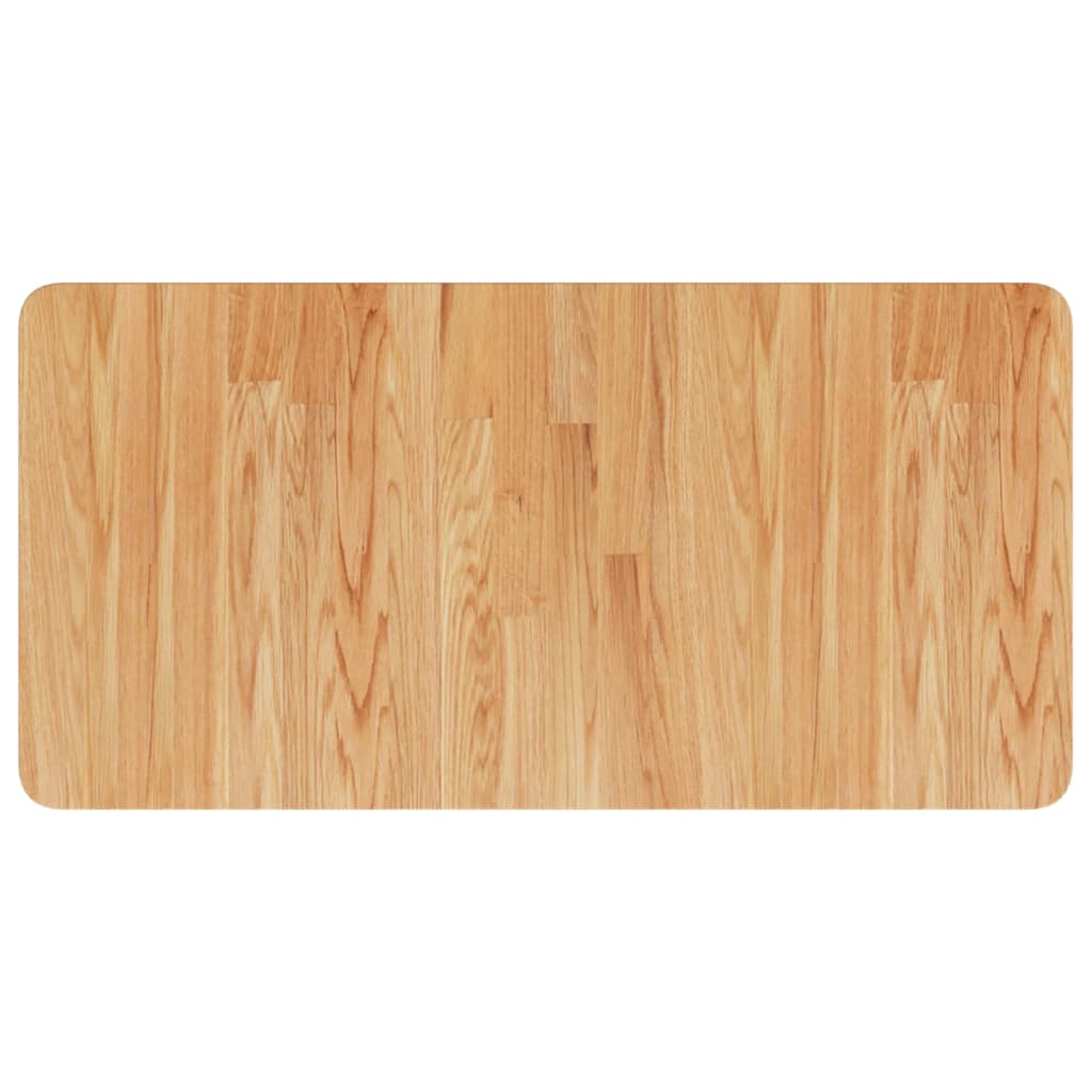 bordplade til badeværelse 80x40x1,5 cm massivt træ lysebrun