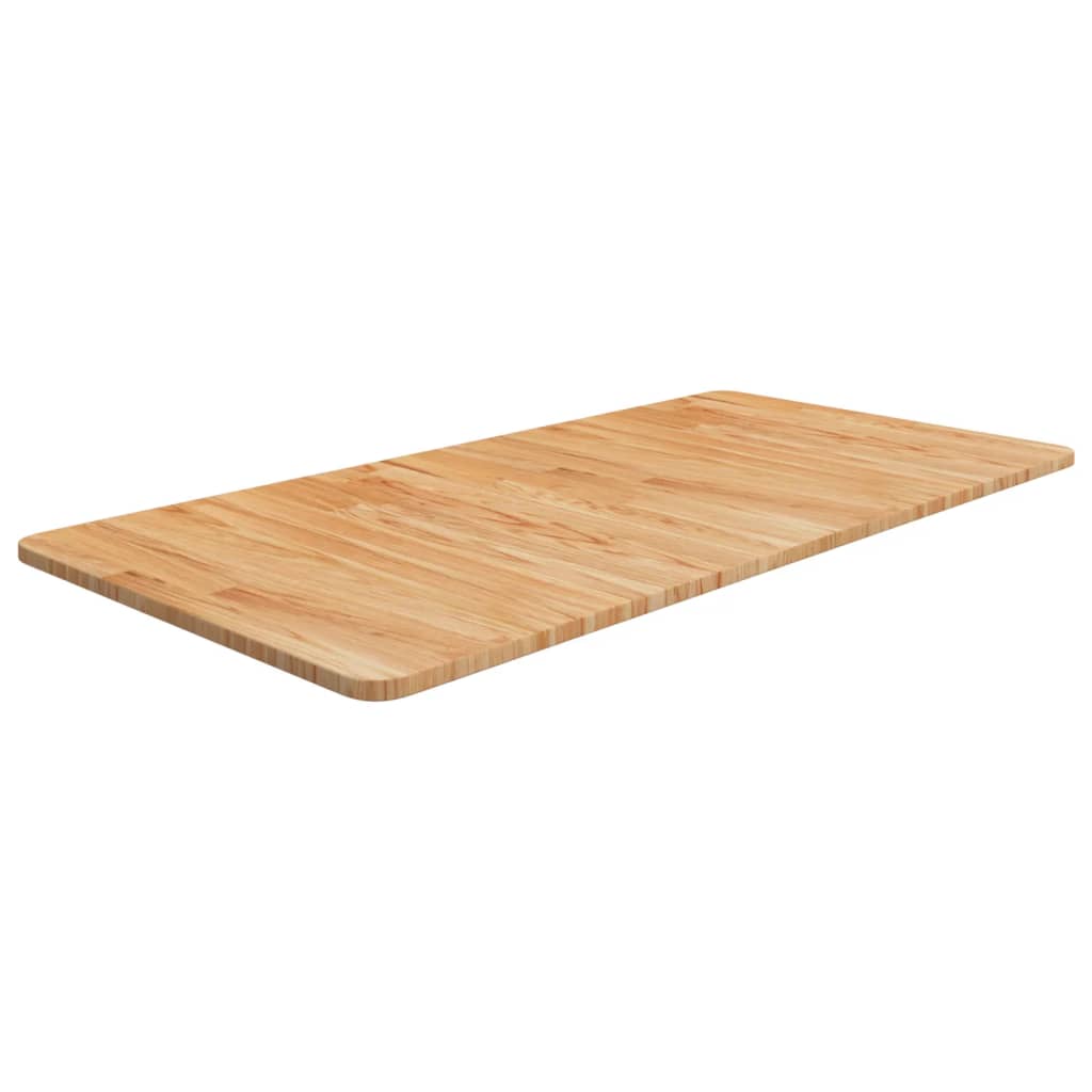 bordplade til badeværelse 100x50x1,5 cm massivt træ lysebrun