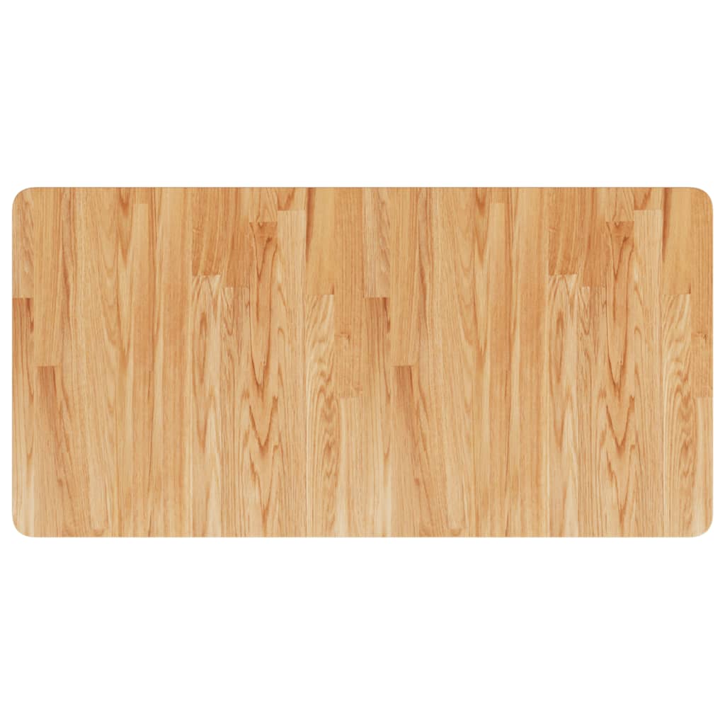 bordplade til badeværelse 100x50x1,5 cm massivt træ lysebrun