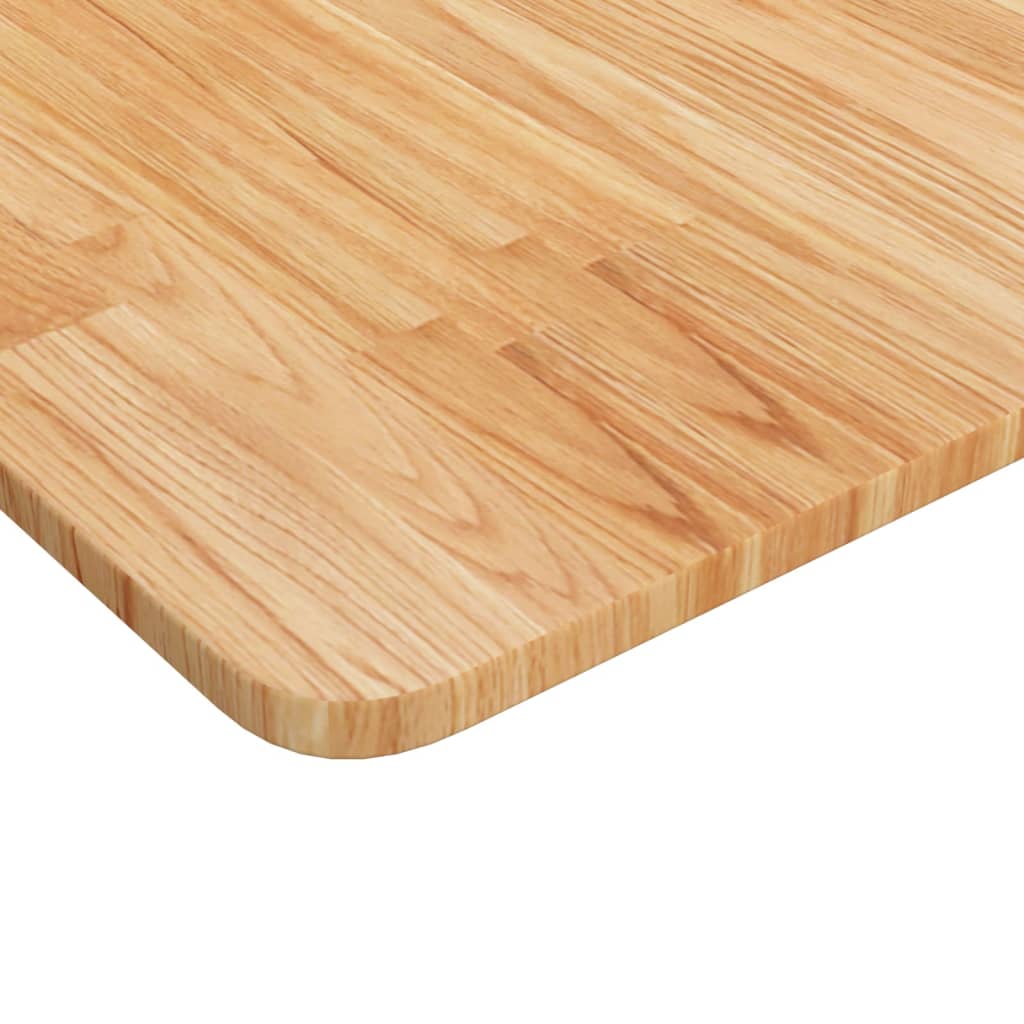 bordplade til badeværelse 100x50x1,5 cm massivt træ lysebrun