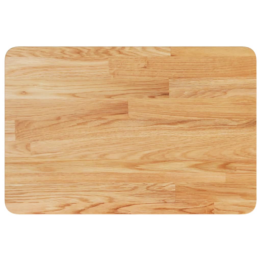 bordplade til badeværelse 60x40x1,5 cm massivt træ lysebrun