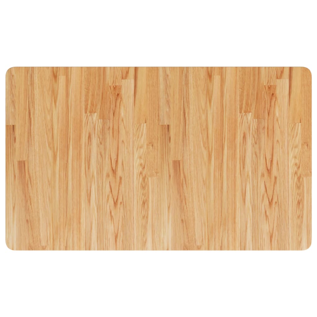 bordplade til badeværelse 100x60x1,5 cm massivt træ lysebrun