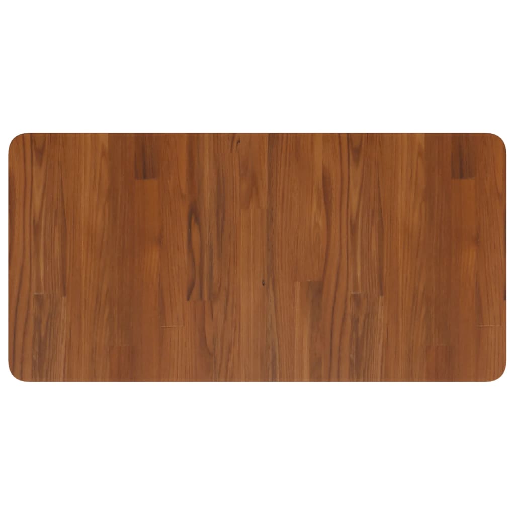 bordplade til badeværelse 80x40x1,5 cm massivt træ mørkebrun