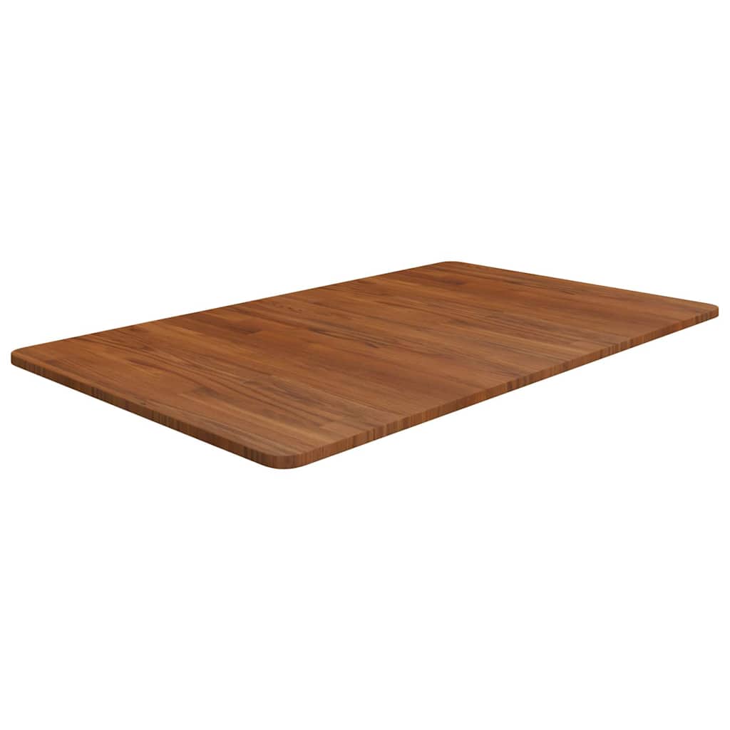bordplade til badeværelse 100x60x1,5 cm massivt træ mørkebrun