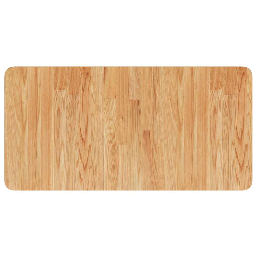 bordplade til badeværelse 80x40x2,5 cm massivt træ lysebrun