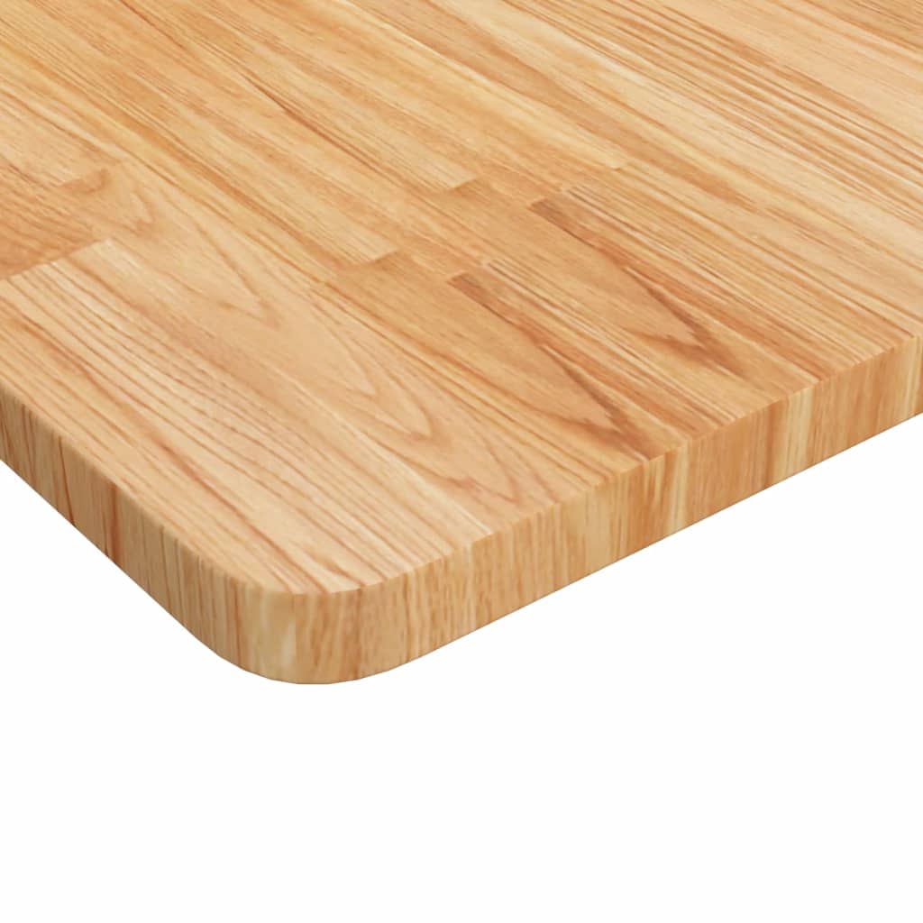 bordplade til badeværelse 100x50x2,5 cm massivt træ lysebrun