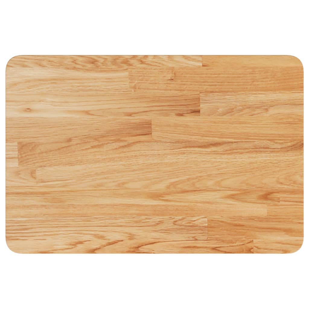 bordplade til badeværelse 60x40x2,5 cm massivt træ lysebrun