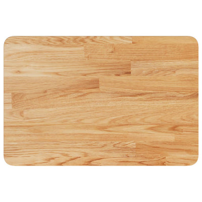 bordplade til badeværelse 60x40x2,5 cm massivt træ lysebrun