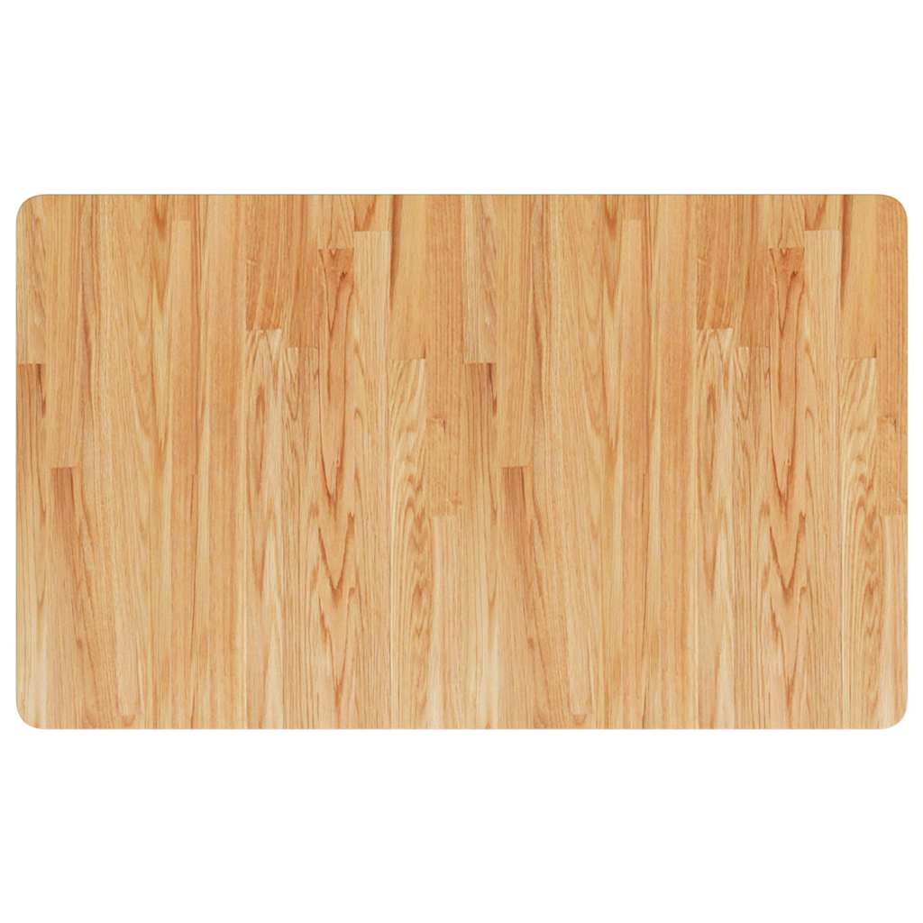 bordplade til badeværelse 100x60x2,5 cm massivt træ lysebrun