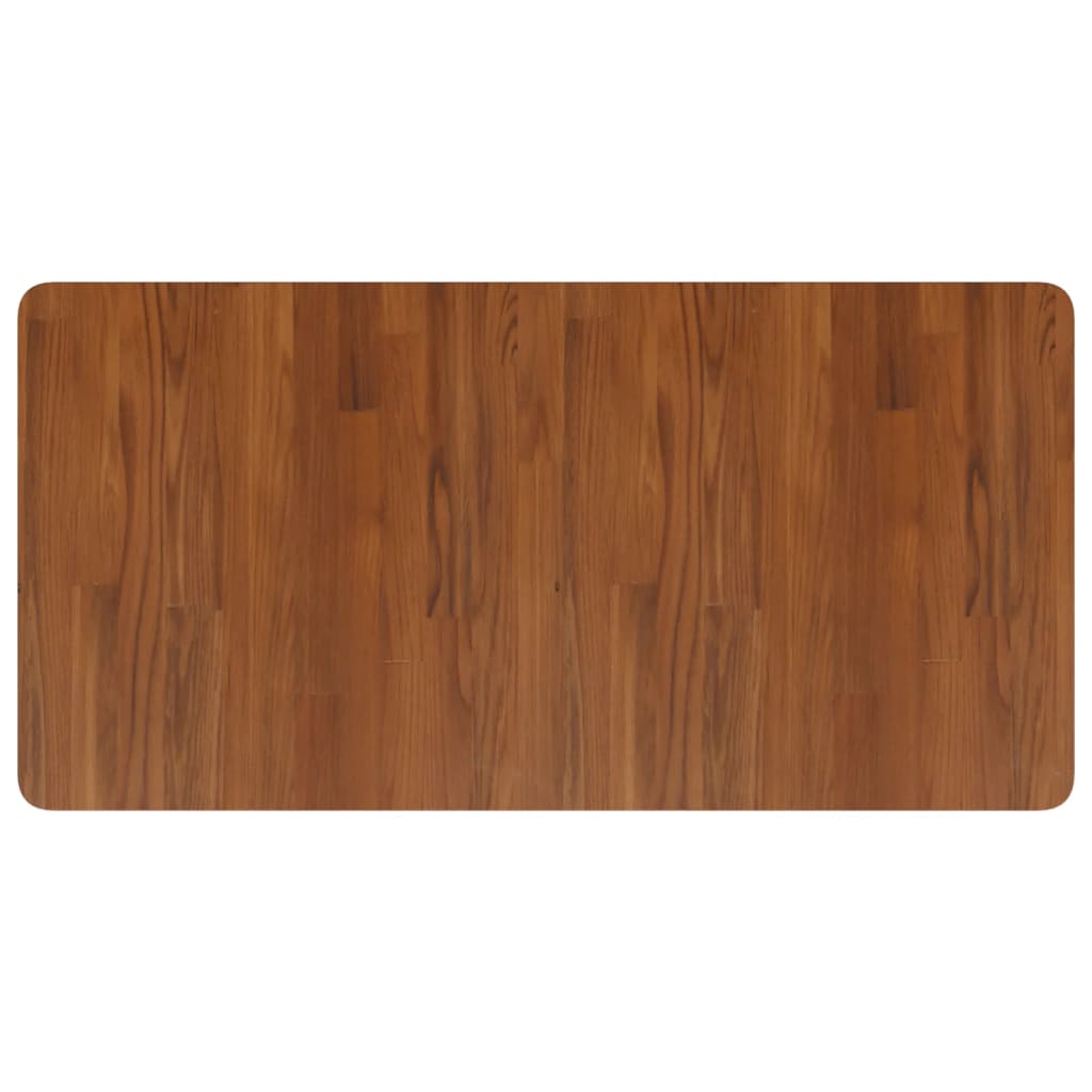 bordplade til badeværelse 100x50x2,5 cm massivt træ mørkebrun
