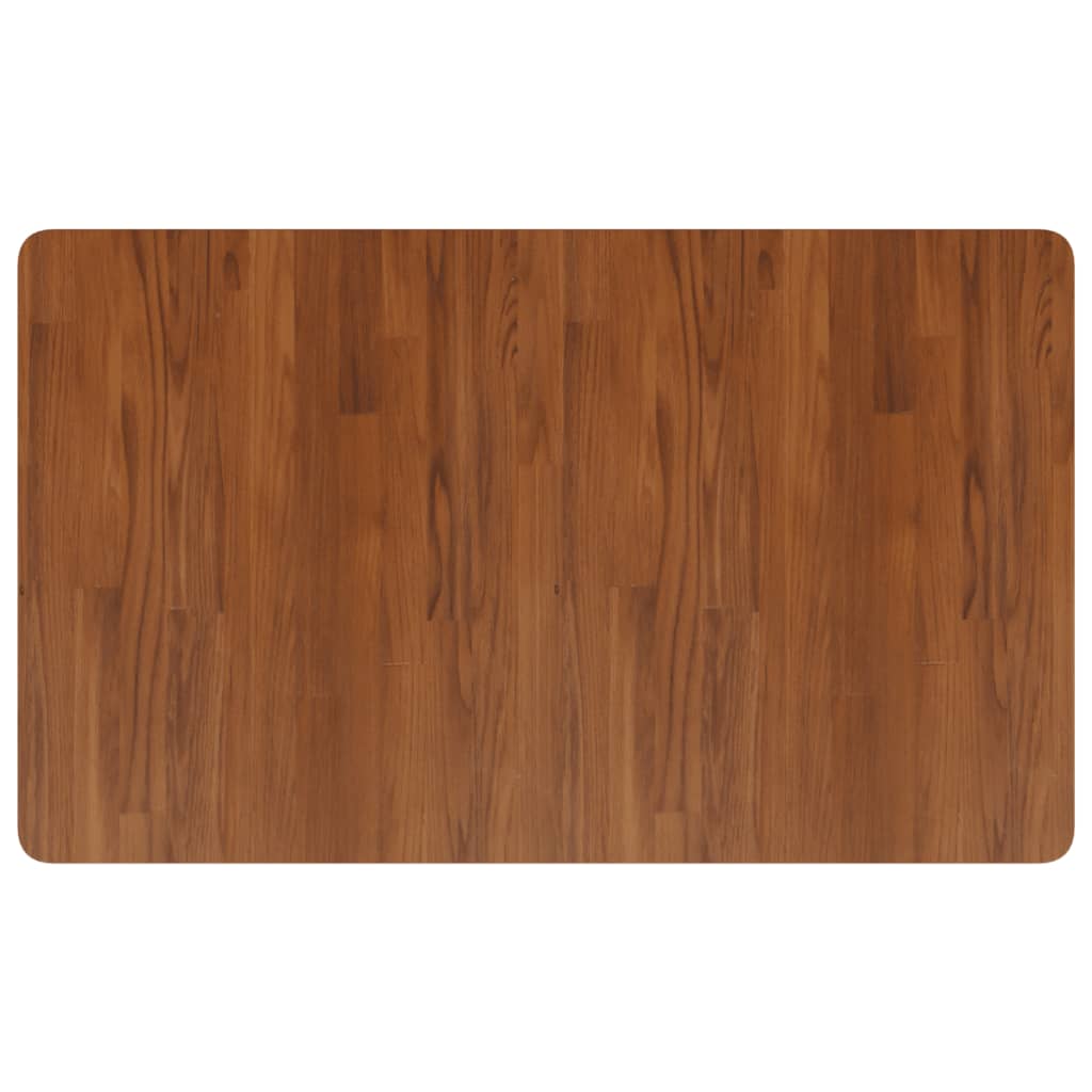 bordplade til badeværelse 100x60x2,5 cm massivt træ mørkebrun