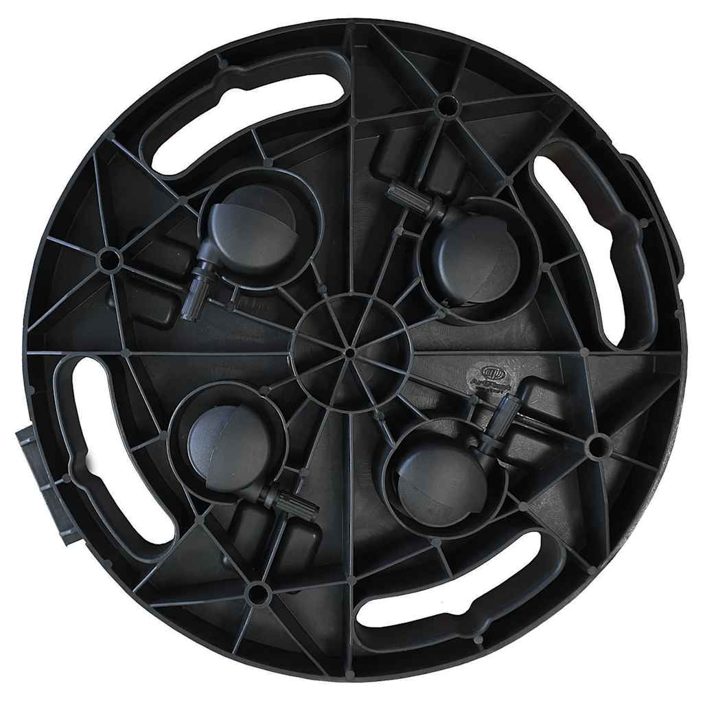 plantevogn med hjul 30 cm i diameter 170 kg sort
