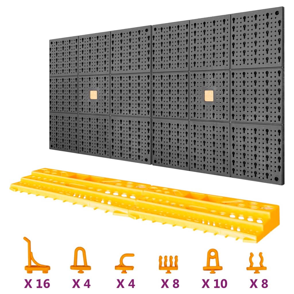 værktøjstavle 500x1000 mm 50 kroge PP