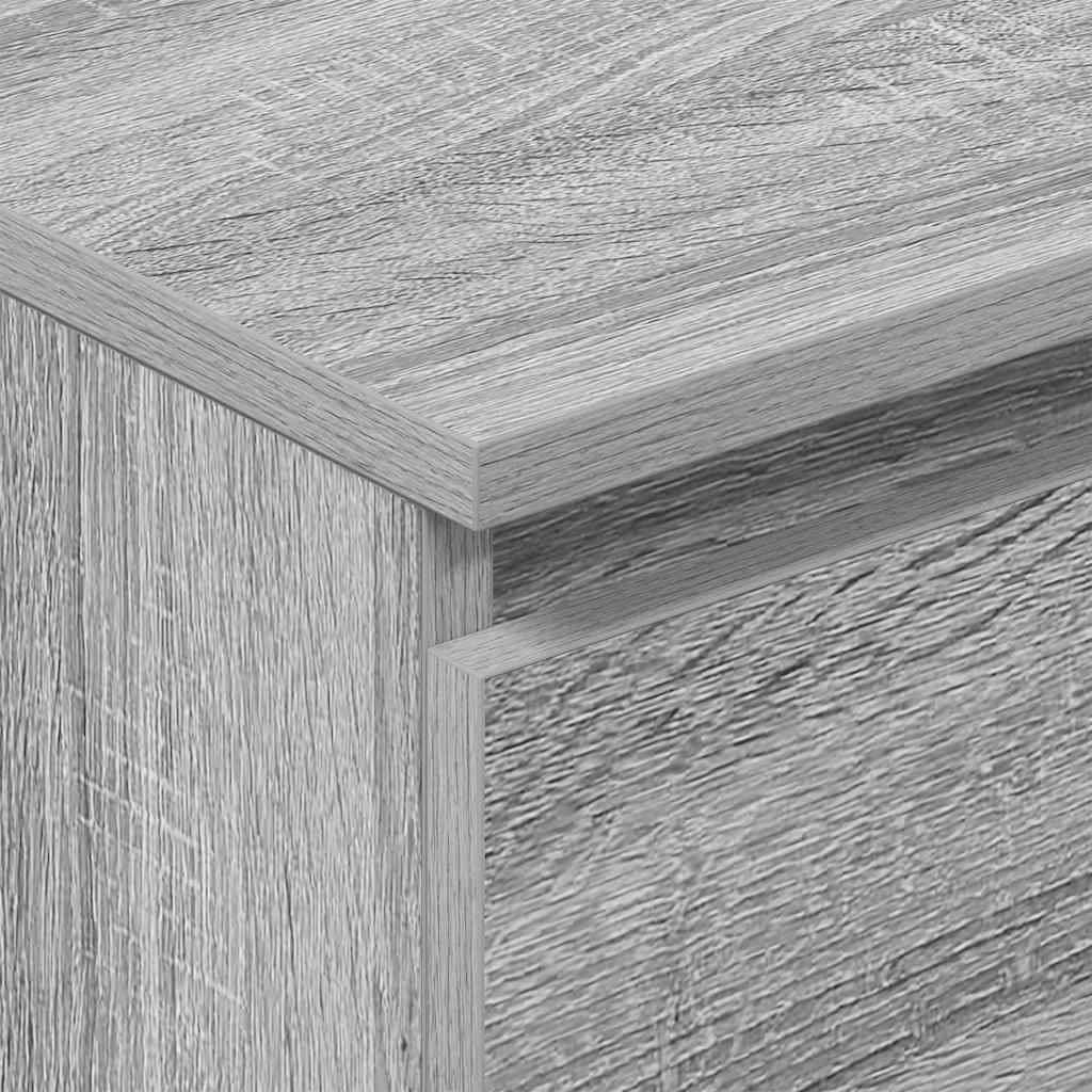 kommode 60x35x98,5 cm konstrueret træ grå sonoma-eg