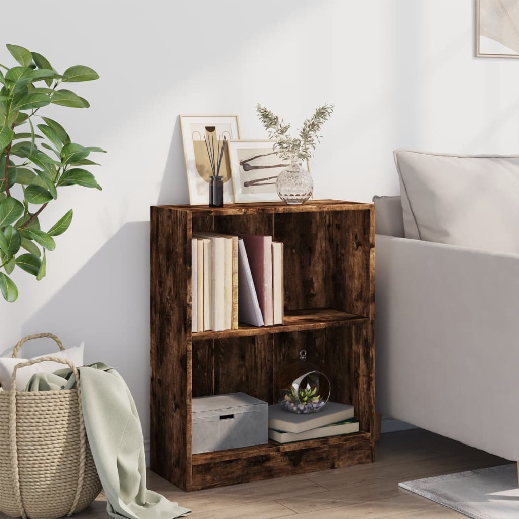 bogreol 60x24x76 cm konstrueret træ sonoma-egetræsfarve