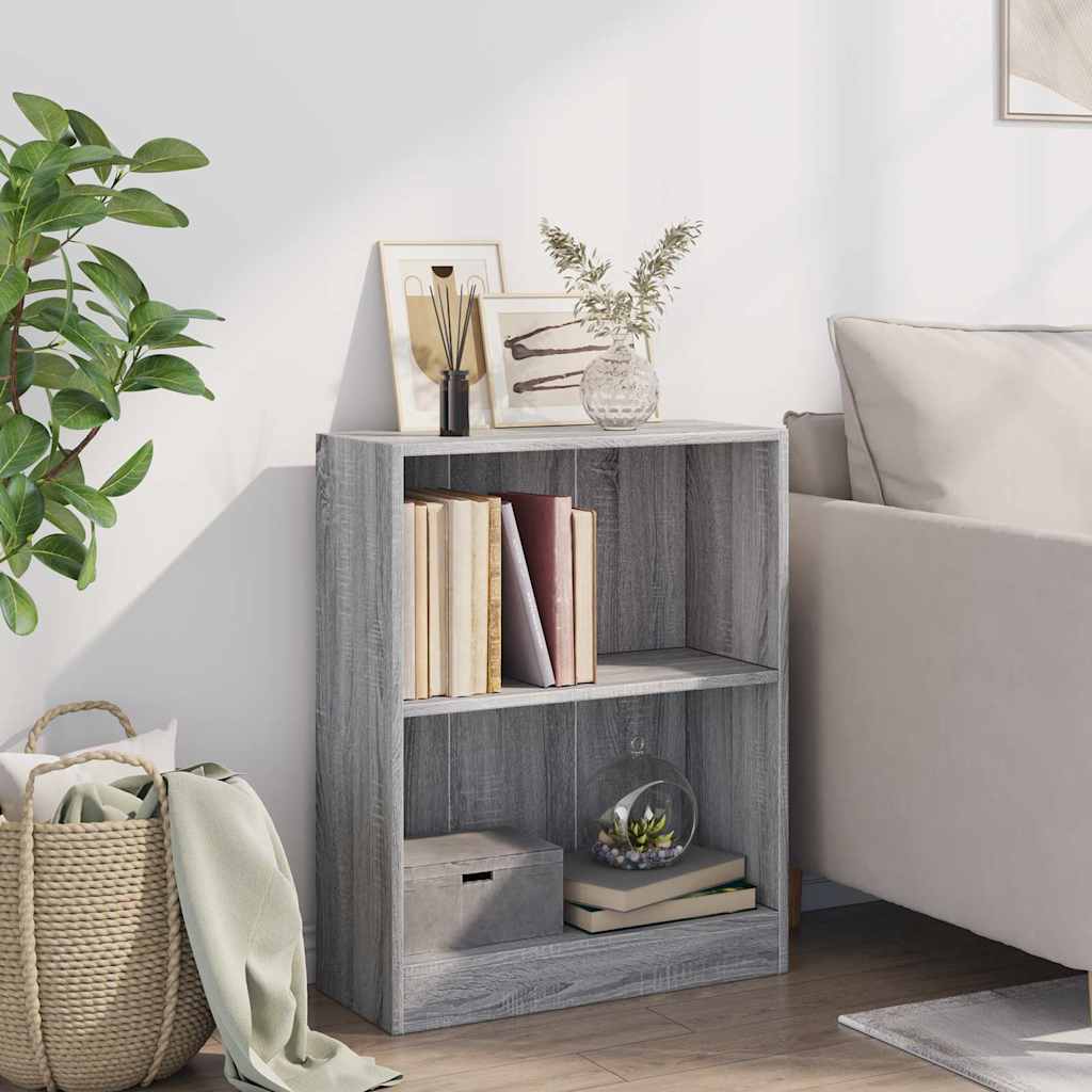 bogreol 60x24x76 cm konstrueret træ grå sonoma-eg