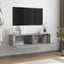 væghængt tv-bord 120x30x30 cm konstrueret træ grå sonoma-eg