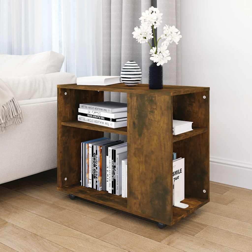 sidebord 70x35x60,5 cm konstrueret træ røget egetræsfarve