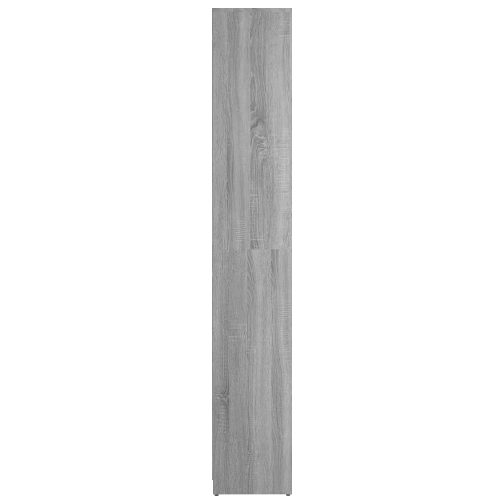 badeværelsesskab 30x30x183,5 cm konstrueret træ grå sonoma-eg