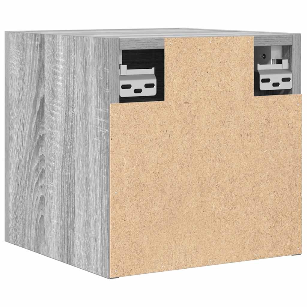 væghængt tv-skab 30,5x30x30 cm grå sonoma-eg