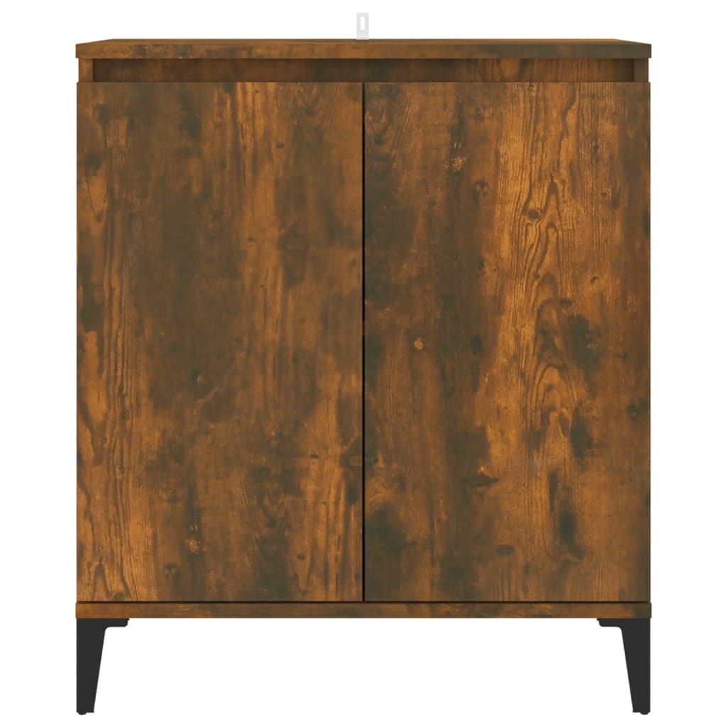 skænk 60x35x70 cm konstrueret træ røget egetræsfarve