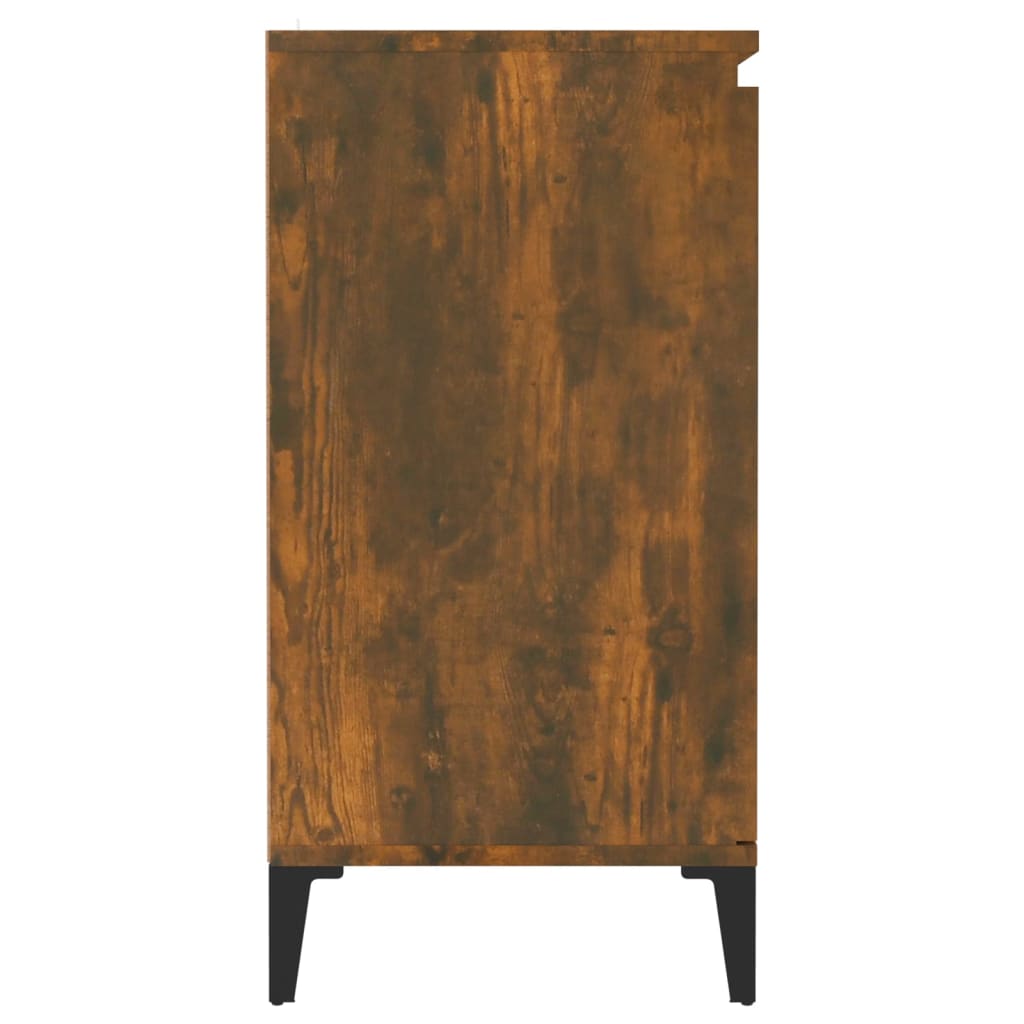 skænk 60x35x70 cm konstrueret træ røget egetræsfarve