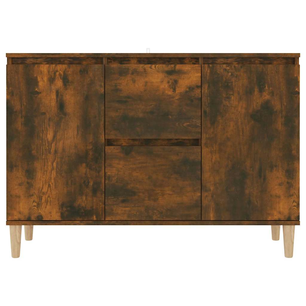 skænk 101x35x70 cm konstrueret træ røget egetræsfarve