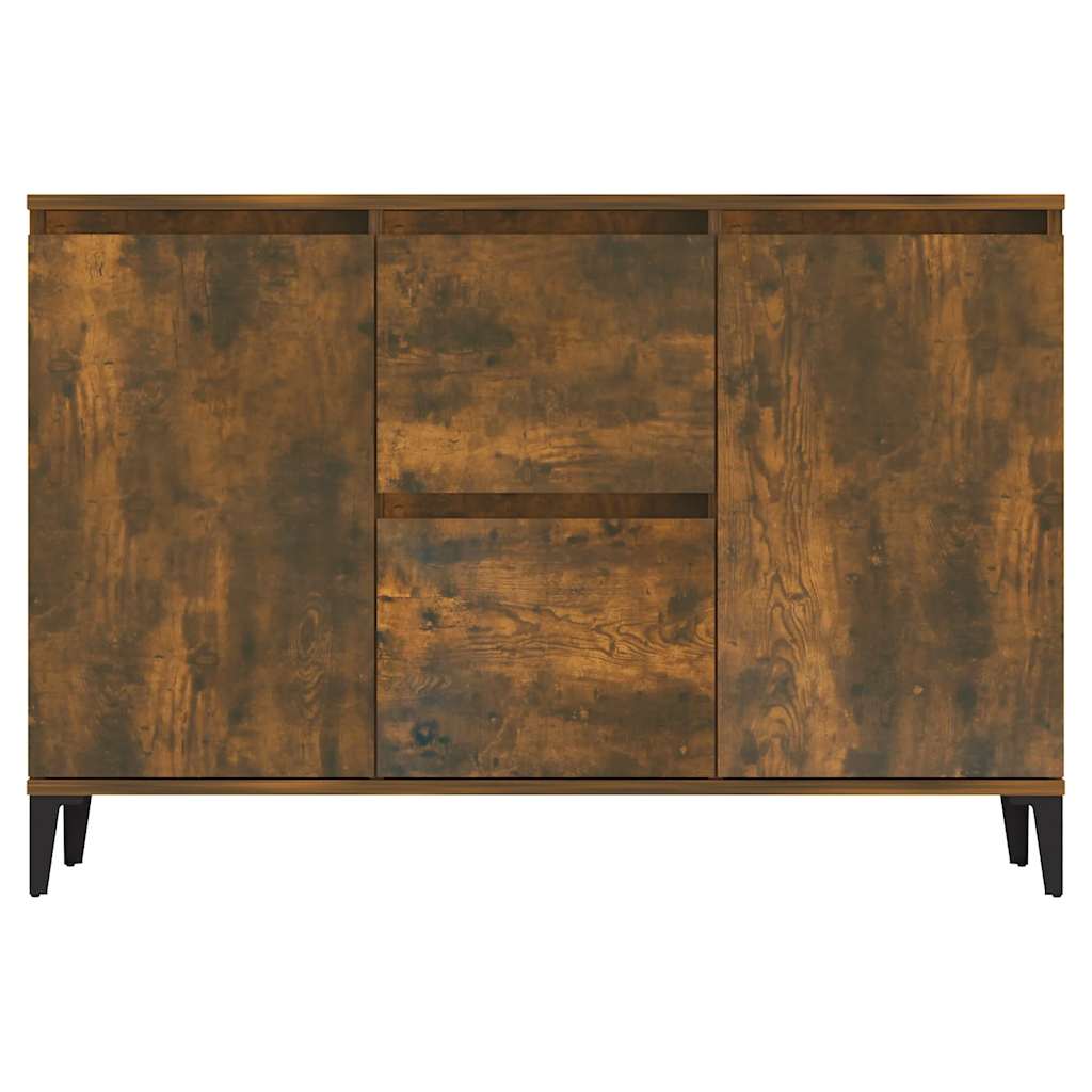 skænk 102x35x70 cm konstrueret træ røget egetræsfarve