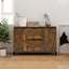 skænk 102x35x70 cm konstrueret træ røget egetræsfarve