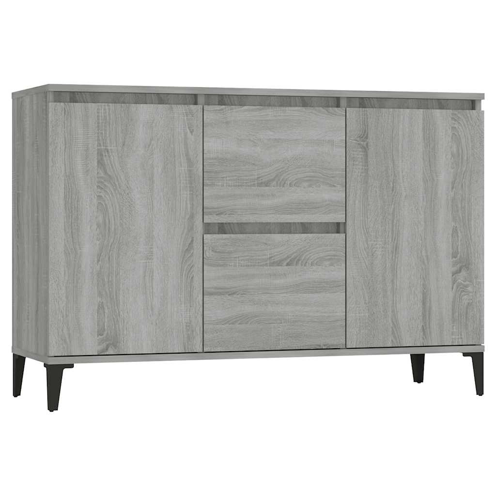 skænk 102x35x70 cm konstrueret træ grå sonoma-eg