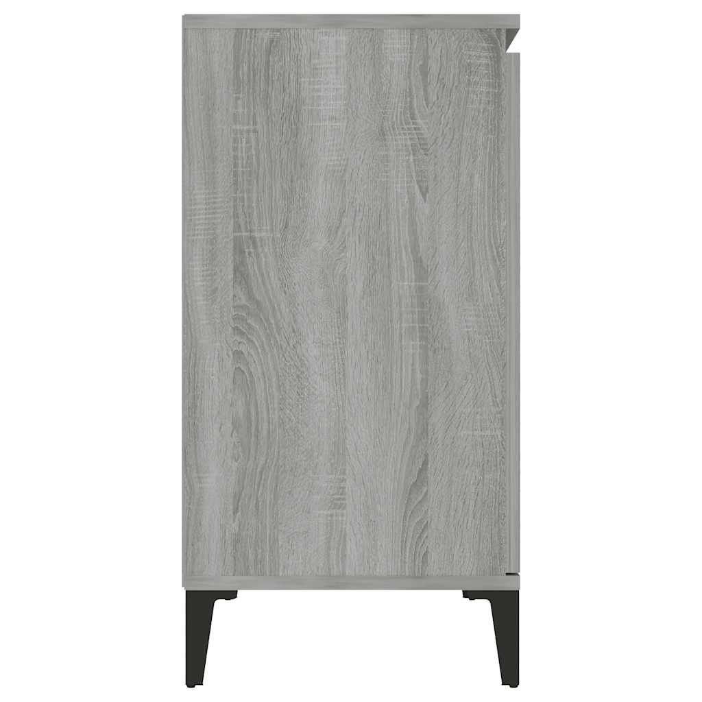 skænk 102x35x70 cm konstrueret træ grå sonoma-eg
