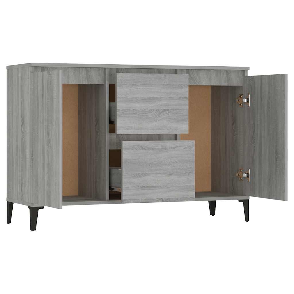 skænk 102x35x70 cm konstrueret træ grå sonoma-eg