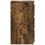 sengeborde 2 stk. 40x35x62,5 cm konstrueret træ røget egetræ
