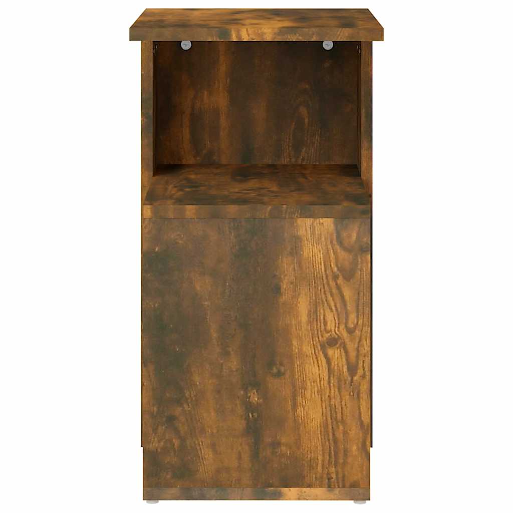 sidebord 36x30x56 cm konstrueret træ røget egetræsfarve